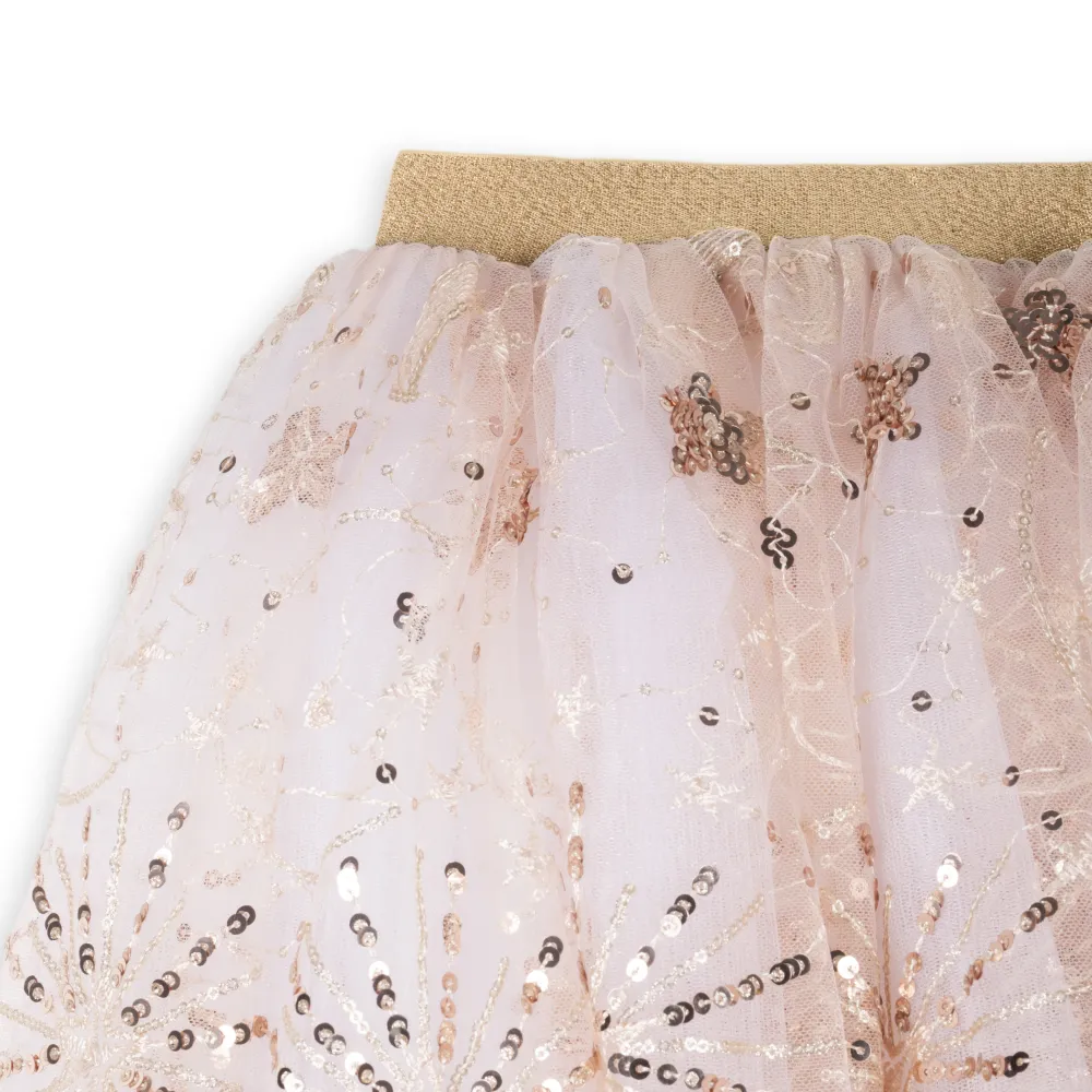 Sale Ratatam Jupon lune brodé de sequins – Rose doré